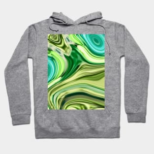 1980s modern trendy abstract teal mint green swirls Hoodie